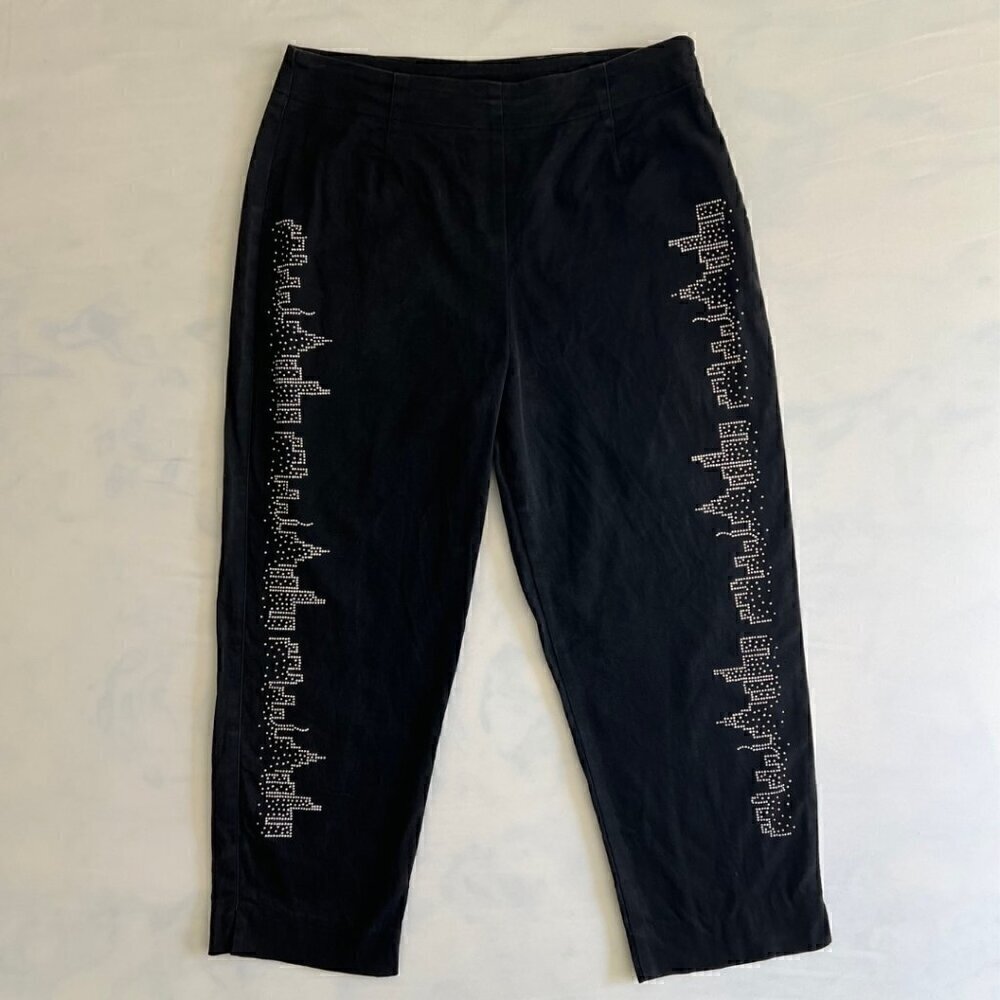 BGL Studded Cityscape Black Capris